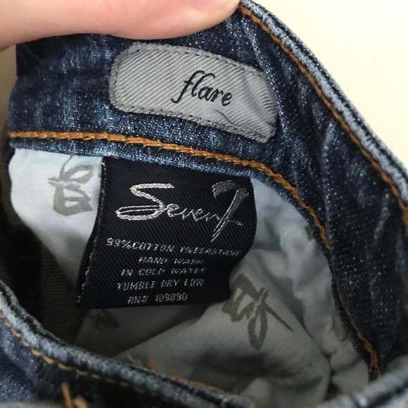 SEVEN7 Studio Flare Jeans in dark wash 5 pocket - Picture 7 of 11